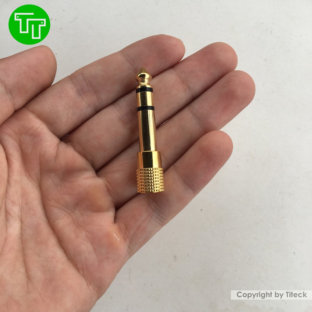 Jack audio chuyển đổi âm thanh từ 3.5 sang 6.5mm