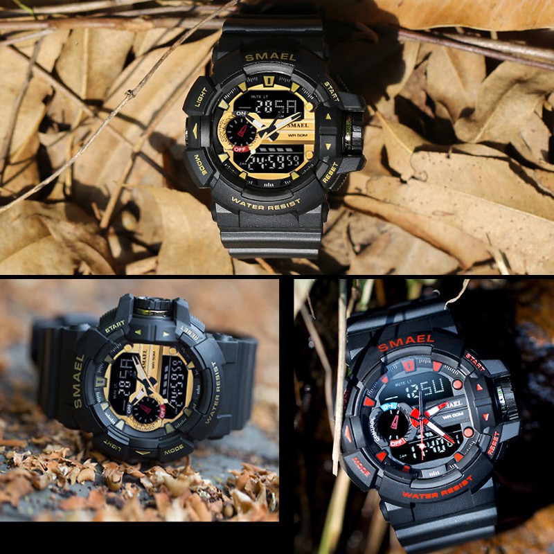 SMAEL Quartz water-resistant digital watches for men