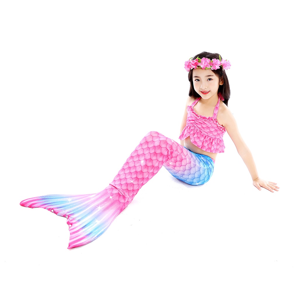 Quần áo tắm nàng tiên cá trẻ em đồ bơi đi biển đồ chơi hóa trang cho bé gái E1000