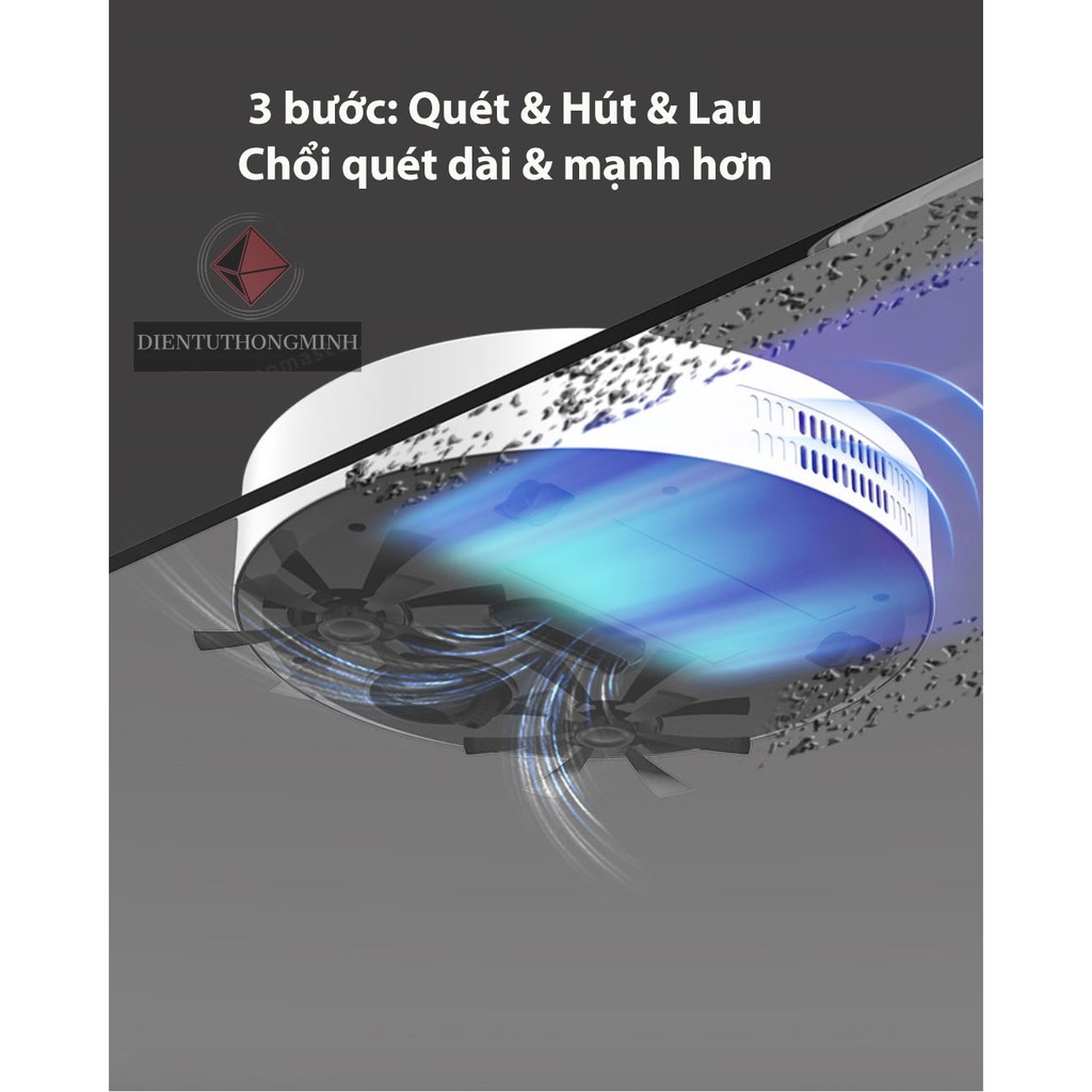 Máy hút bụi_Robot hút bụi Sweep & Clean 5 trong 1_Hút bụi, quét nhà, lau nhà, xông tinh dầu, đèn UV