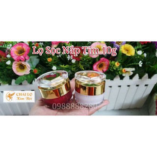 CHAI LỌ MỸ PHẨM - Hủ sọc nắp tim 10g