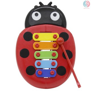 Colorful 5 Tones Kids Children Xylophone Glockenspiel Cartoon Ladybird Shape with Mallet Percussion Musical Instrument Toy