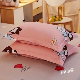 Gối Nằm Ngủ Kèm Sẵn Vỏ Gối Cotton Siêu Rẽ