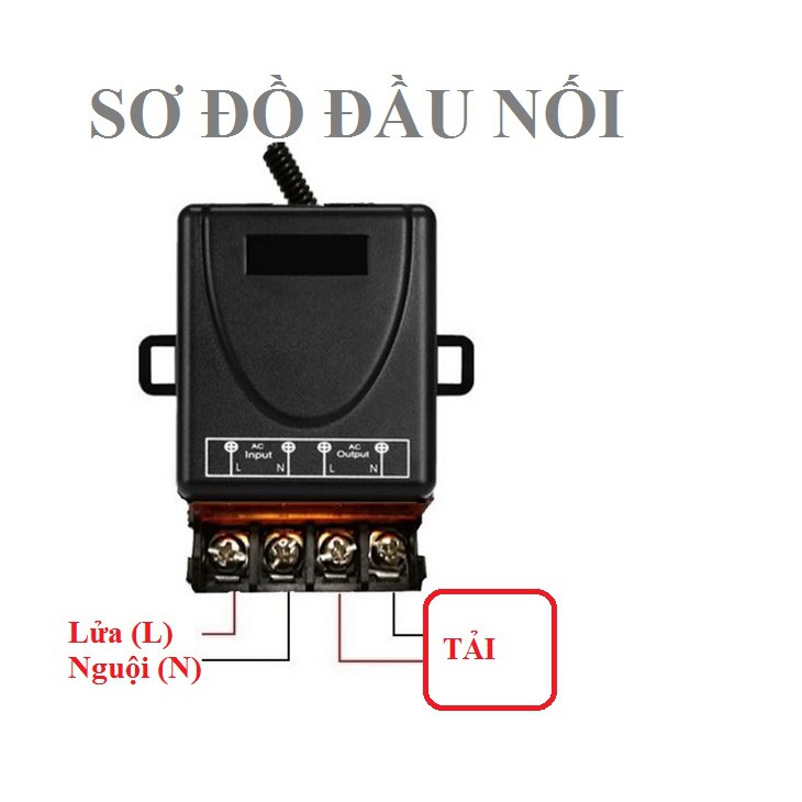 Bộ công tắc điều khiển từ xa 100M bật tắt máy rửa xe máy bơm động cơ công suất lớn 3000W/220V - CHỨC NĂNG HỌC LỆNH 4 NÚT