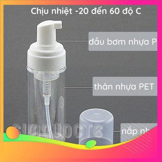 Lọ xịt tạo bọt Chai xịt tạo bọt đựng nước rửa tay, nước tẩy trang, dầu gội, sữa tắm, sữa rửa mặt