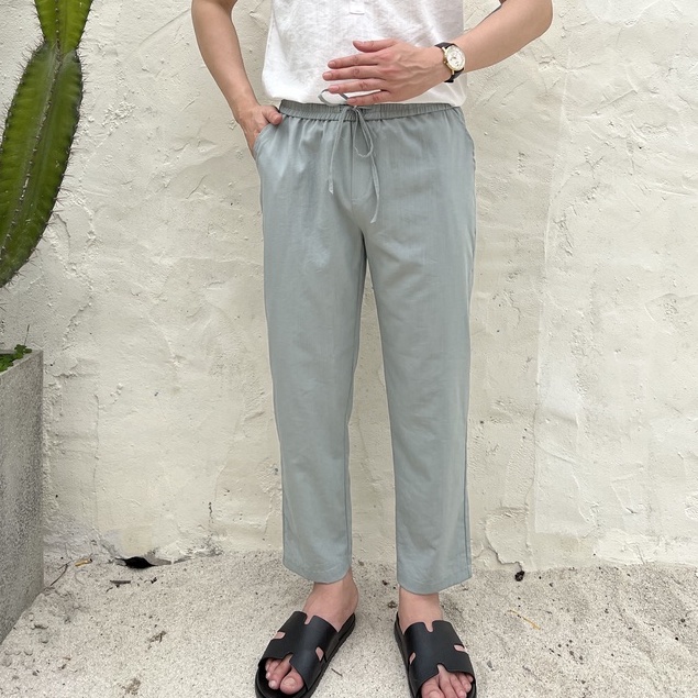 Quần tây âu nam ống suông rộng chất đũi lưng chun cao cấp AUTOMAN Q03