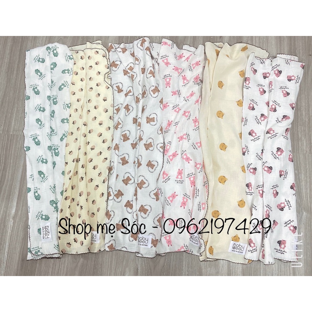 Khăn Tắm Xô Sợi Tre Đa Năng Oganic BabyBee - Hàng Made In Việt Nam