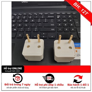(Hàng Cao Cấp)Ổ cắm chuyển đổi 3 chân sang 2 chân giắc 3 chạc sang 2 chấu phích cắm nguồn 220V