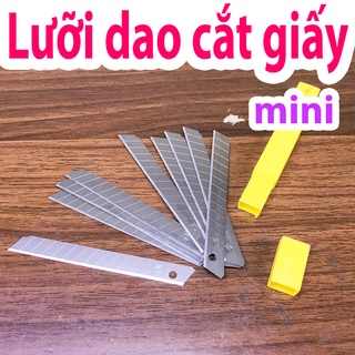 1 hộp Lưỡi dao cắt giấy nhỏ, lưỡi dao rọc giấy