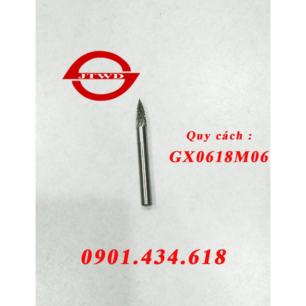 Đầu mài - Mũi doa hợp kim cán 6 - GX0816M06, GX0817M06, GX1020M06, GX1225M06, GX1425M06, GX1625M06