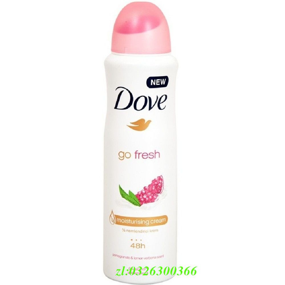 Xịt Khử Mùi Nữ Dove 150ml Go Fresh Lựu,  Chính Hãng.