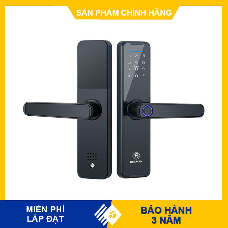 Khóa cửa vân tay Bramah BM-400, BM-400 Plus nhập khẩu chính hãng Đức, bảo hành 03 năm, miễn phí lắp đặt