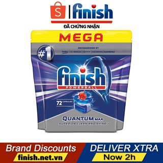 Viên rửa bát Finish Quantum Max - Viên rửa bát cao cấp đa tính năng
