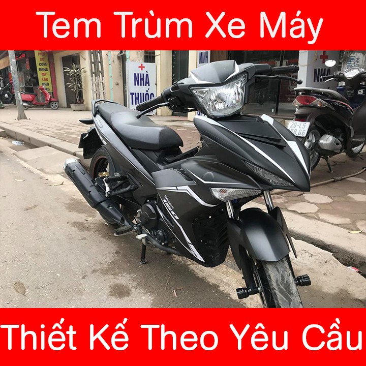 Tem Trùm Xe Exciter 150 Đen Nhám