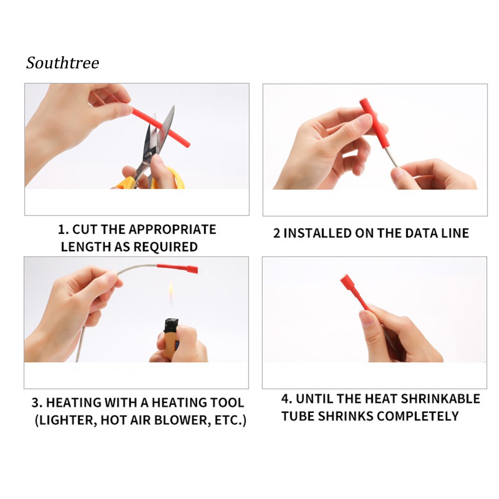 Ống Co Nhiệt 1m Bảo Vệ Dây Cáp Cho Iphone Android