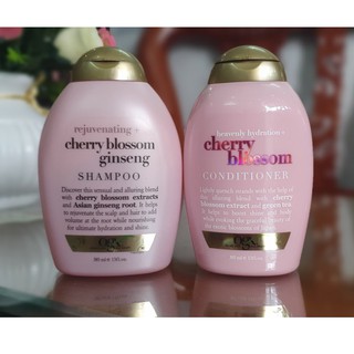 Bộ Dầu Gội và Dầu Xả OGX Heavenly Hydration Cherry Blossom 385ml Mỹ