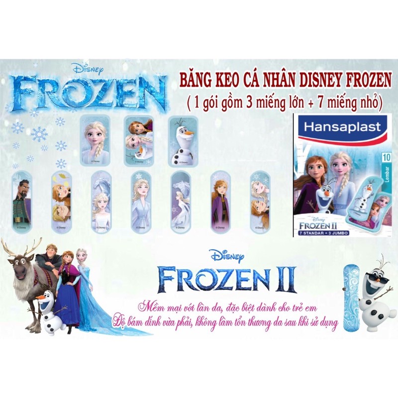 Băng cá nhân Hansaplast hoạt hình siêu anh hùng &amp; công chúa dễ thương (Cartoon - Marvel &amp; Frozen)