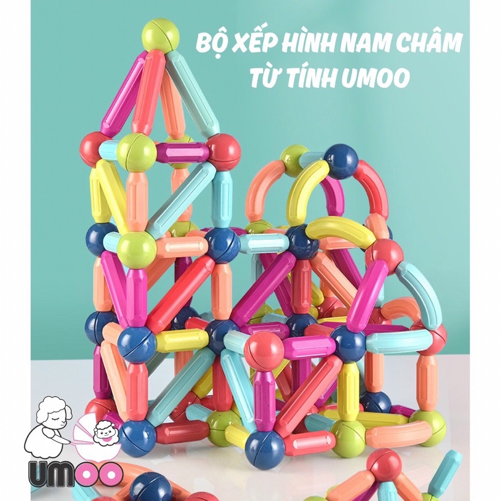 Bộ đồ chơi xếp hình có nam châm (chính hãng Umoo)