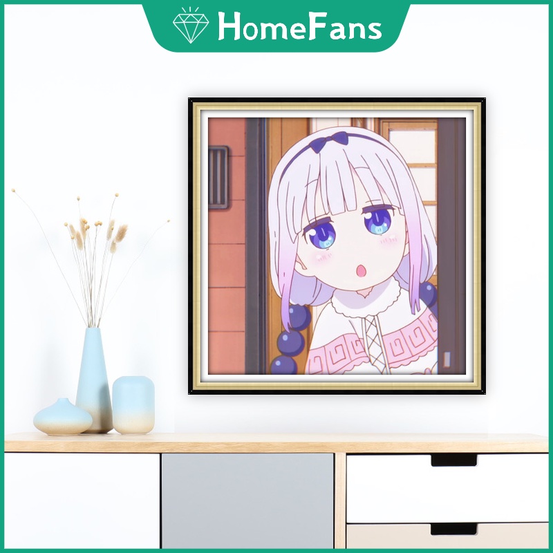 Bộ Tranh Đính Đá 5D Tự Làm Hình Nhân Vật Hoạt Hình Nhật Bản 30x30cm / 40x40cm / 50x50cm