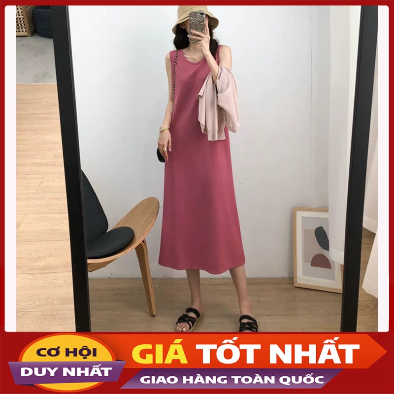Váy Ba Lỗ- Váy Sát Nách Chất Tăm Lạnh Phong Cách Hàn Quốc M565-Violet
