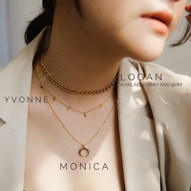 Vòng Cổ Choker Mạ Vàng Bạc 925 Cho Nữ