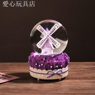 ❧quả cầu pha lê có nhạc hình hoa tuyết xinh xắn