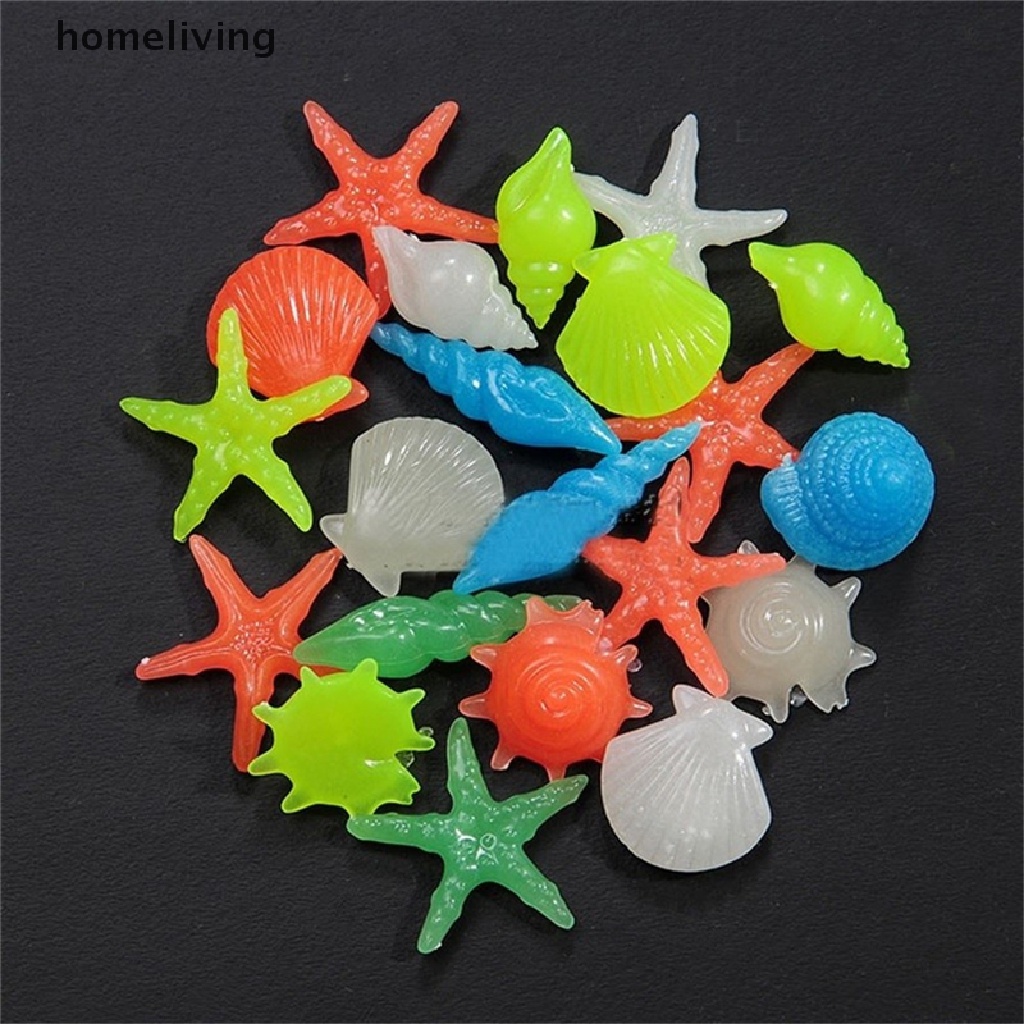 Bộ 10 Vỏ Sò Dạ Quang Trang Trí Bể Cá