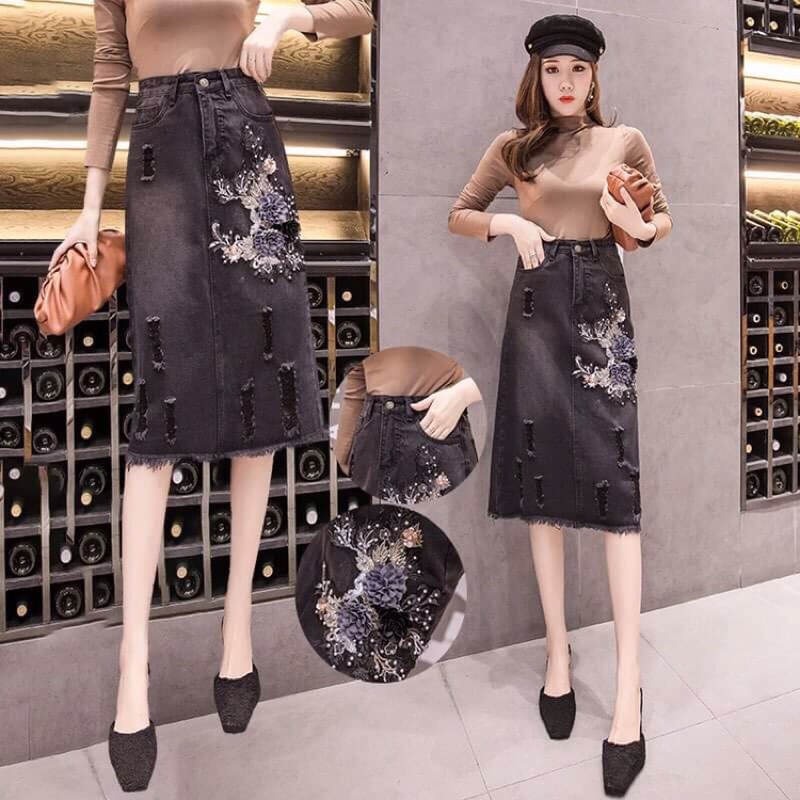 Chân váy jean sang chảnh NP1760