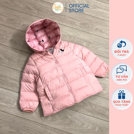 Áo phao cho bé gái siêu nhẹ từ 7 - 21kg phao lông vũ ấm và rất đẹp