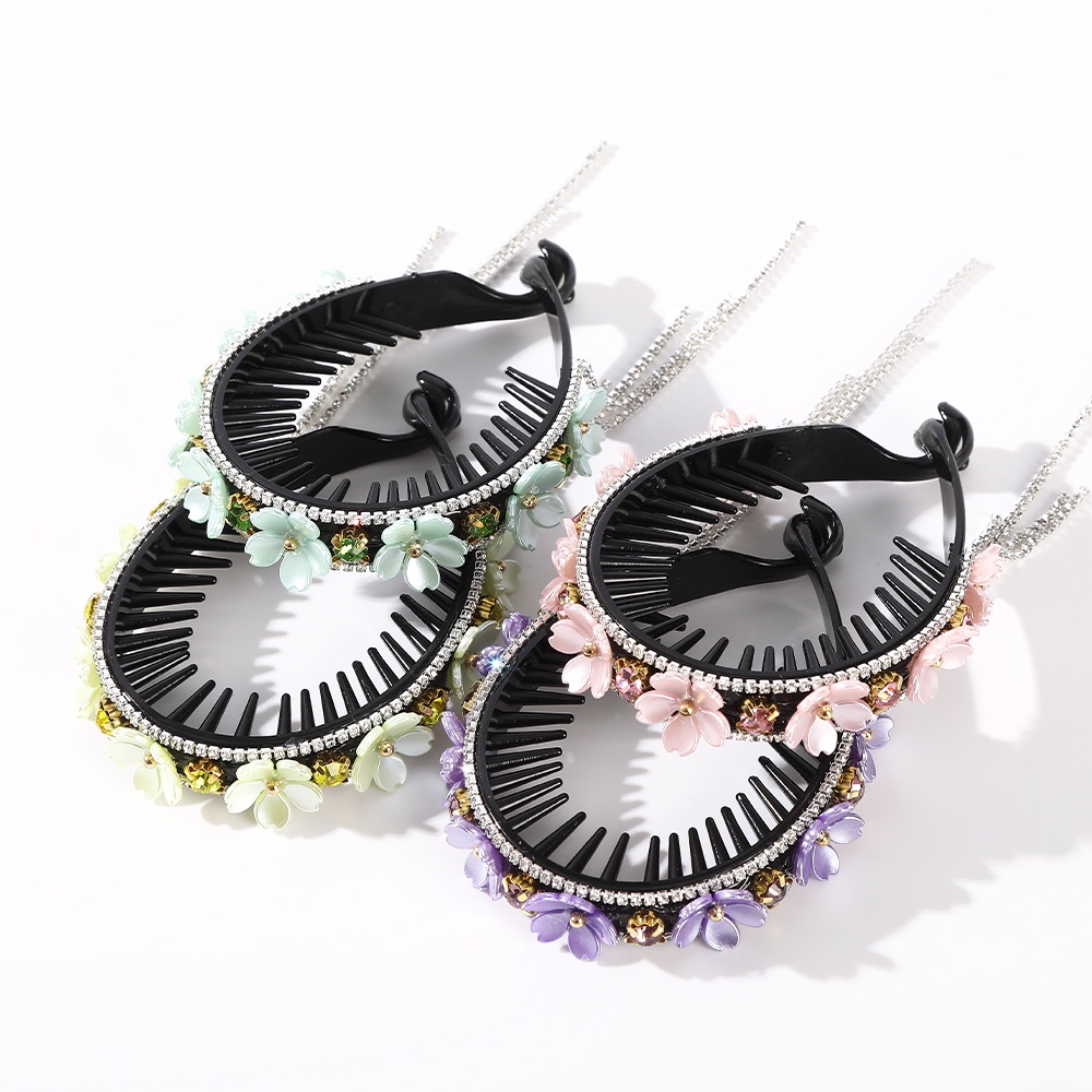 Kẹp Tóc Hình Hoa Đính Đá Thời Trang Hàn Quốc Cho Nữ