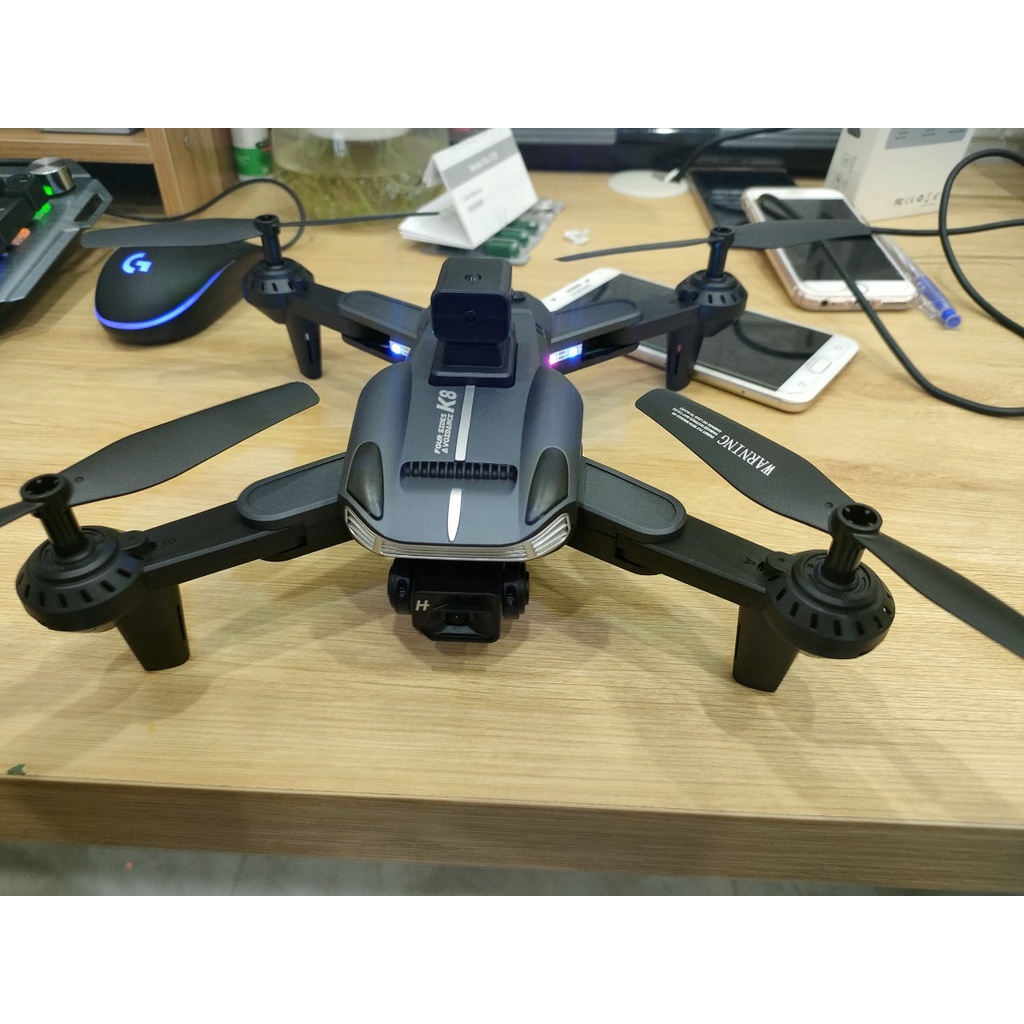 [ HOT SALE ] Máy bay điều khiển từ xa mini có camera flycam 4k K8 PRO - Drone trang bị pin 3000mA và cảm biến va chạm