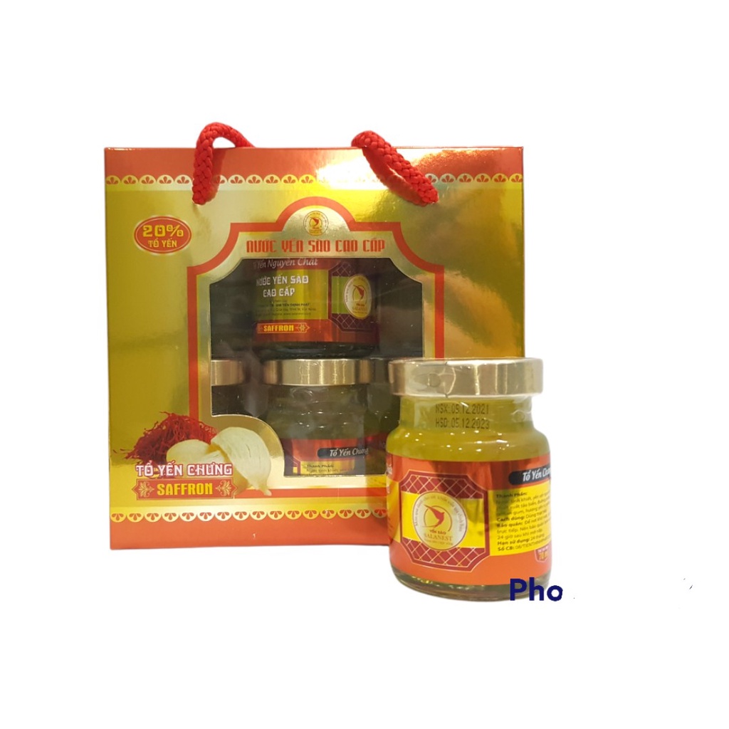 Nước Yến sào Salanest Chưng saffron 20% yến tươi cao cấp - Hộp tiết kiệm