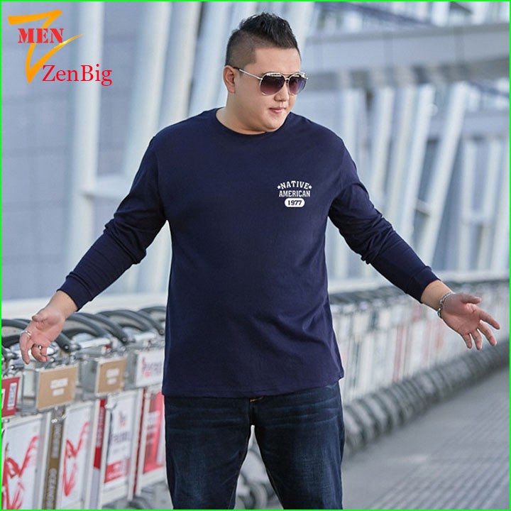 Áo thun nam big size dành cho người mập, người béo bụng to