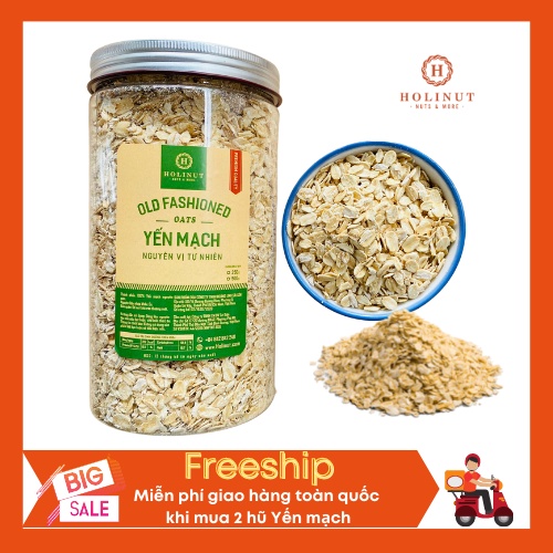 Yến mạch nguyên cám Nhập khẩu ÚC đóng gói hũ 500gr thương hiệu Holinut