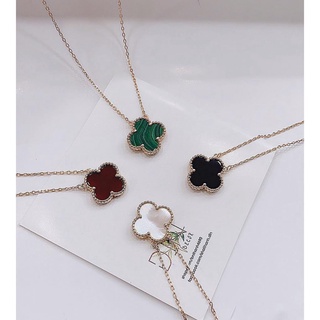 Combo dây chuyền, bông tai, nhẫn, lắc tay bạc xi vàng cao cấp hình hoa đá - hồng thái jewerly