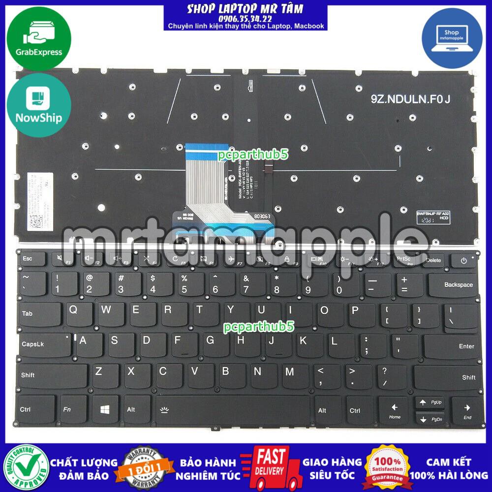 (X)(KEYBOARD) BÀN PHÍM LAPTOP LENOVO 720S-14IKB (CÓ NÚT NGUỒN) dùng cho Ideapad 320S-13IKB, 720S-14IKB, 720S-14IKBR