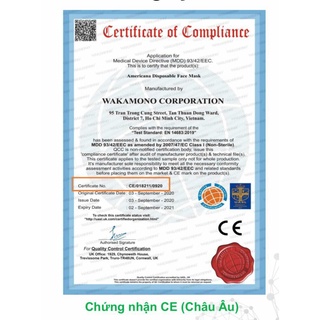 KHẨU TRANG Y TẾ  WAKAMONO – (4 Lớp, Hộp 10 Cái)