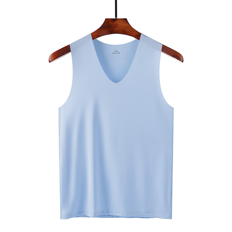 IELGY Sports Breathable Quick-drying Sweat Proof Silk Fabric Men's Sleeveless T-shirt Slim Fit Fitness Fitness