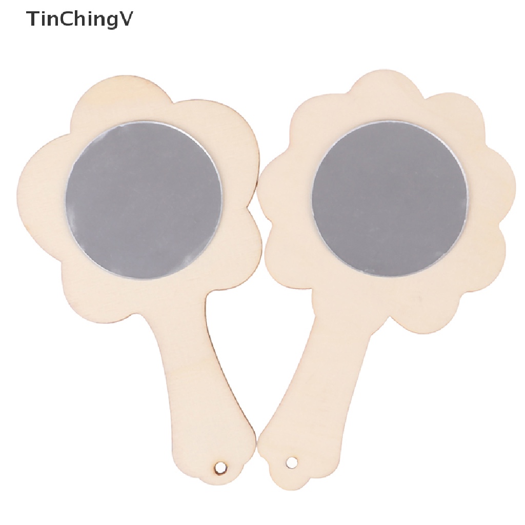 Set 2 Khuôn Gỗ Tráng Gương Màu Trắng Sáng Tạo Làm Đồ Thủ Công DIY Cho Bé