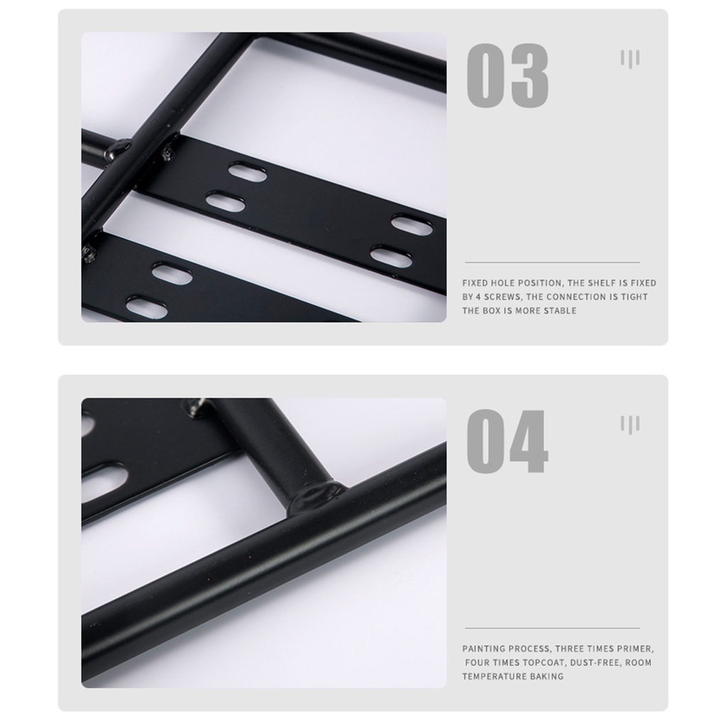 Giá chở hàng , Baga xe máy bằng ống thép không lộ đường nối chịu tải 80g gắn phía sau xe máy/ xe đạp