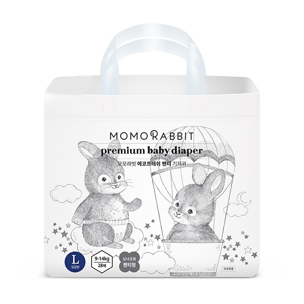 Bỉm Quần Ban Đêm MOMO RABBIT - Size L - 9-14kg - 28 Miếng