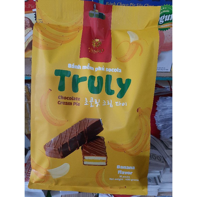 Bánh mềm phủ sôcôla Truly túi 400g