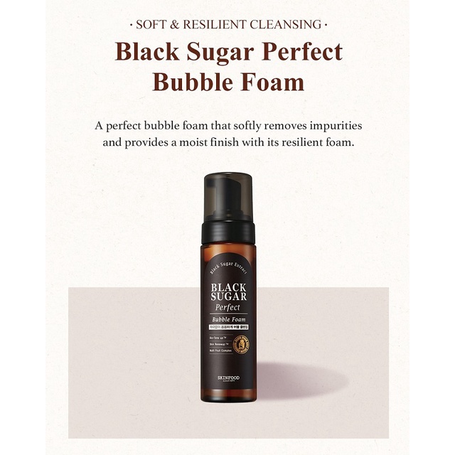 [SKINFOOD] Sữa rửa mặt tạo bọt đường đen 220ml / Black Sugar Bubble Foam