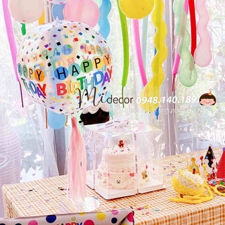 Bóng 4D 50cm in hoạ tiết HAPPY BIRTHDAY