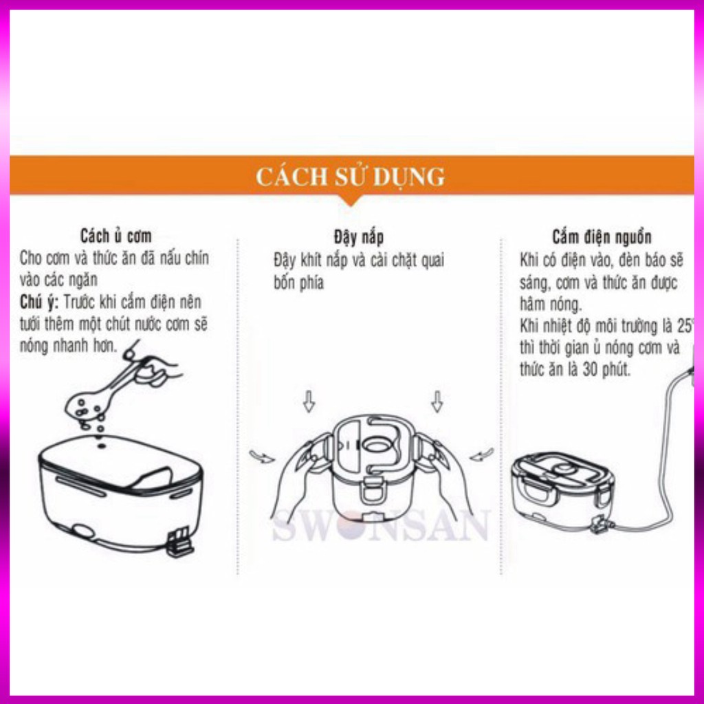 Hộp ủ cơm hâm nóng tự động Chefman cao cấp- hàng nhập khẩu 👑