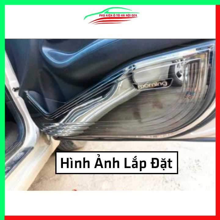 Bộ ốp tapli Morning 2012-2020 vân Titan chống xước va đập khi mở cửa và làm đẹp xe