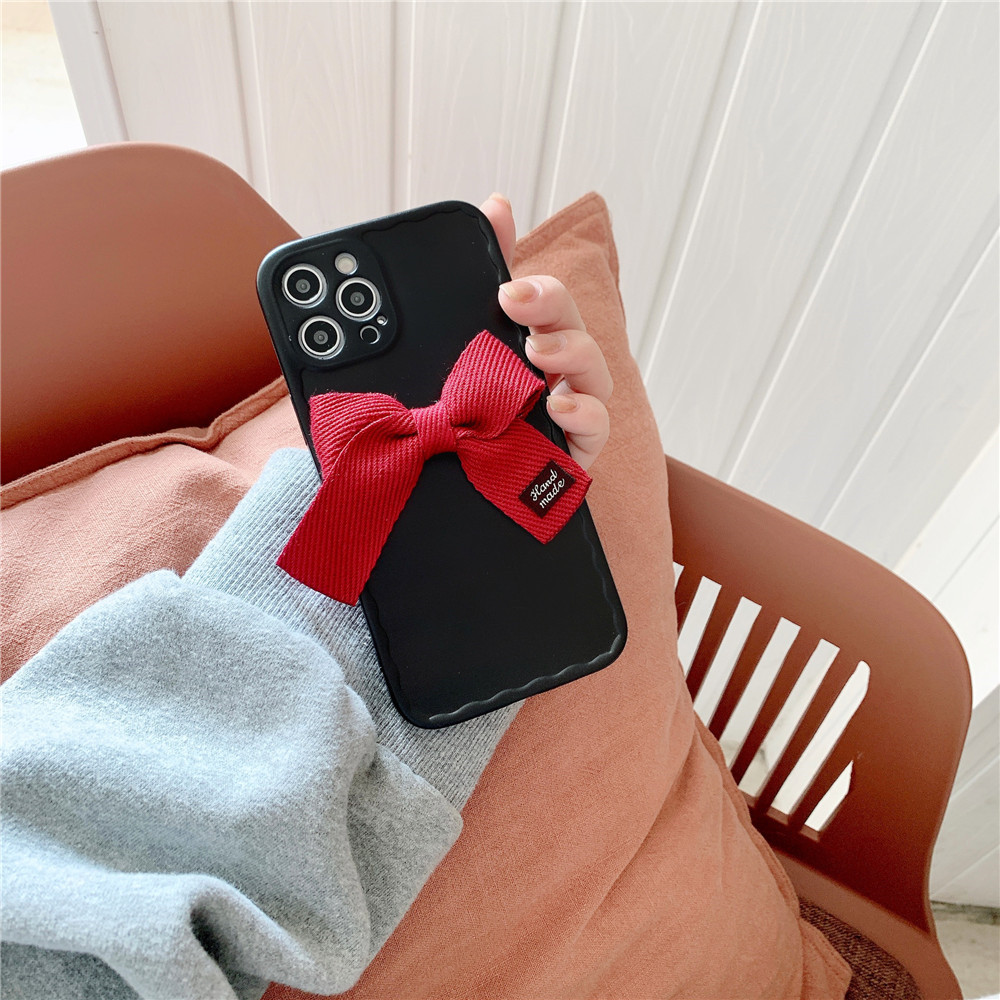 Ốp điện thoại họa tiết nơ bảo vệ camera chống sốc IPhone 12pro max 12mini 11Pro Max XS Max XR SE 2020 7 8 Plus | BigBuy360 - bigbuy360.vn