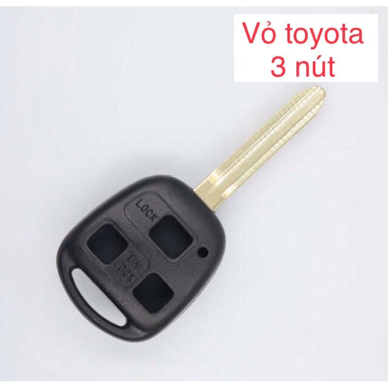Vỏ chìa khoá TOYOTA ( 3 nút ) xe Yaris , Land Cruiser , Prado