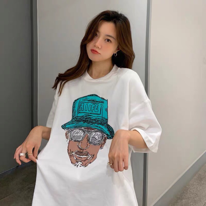 Áo thun tay lỡ in mặt người Unisex Nam Nữ | BigBuy360 - bigbuy360.vn