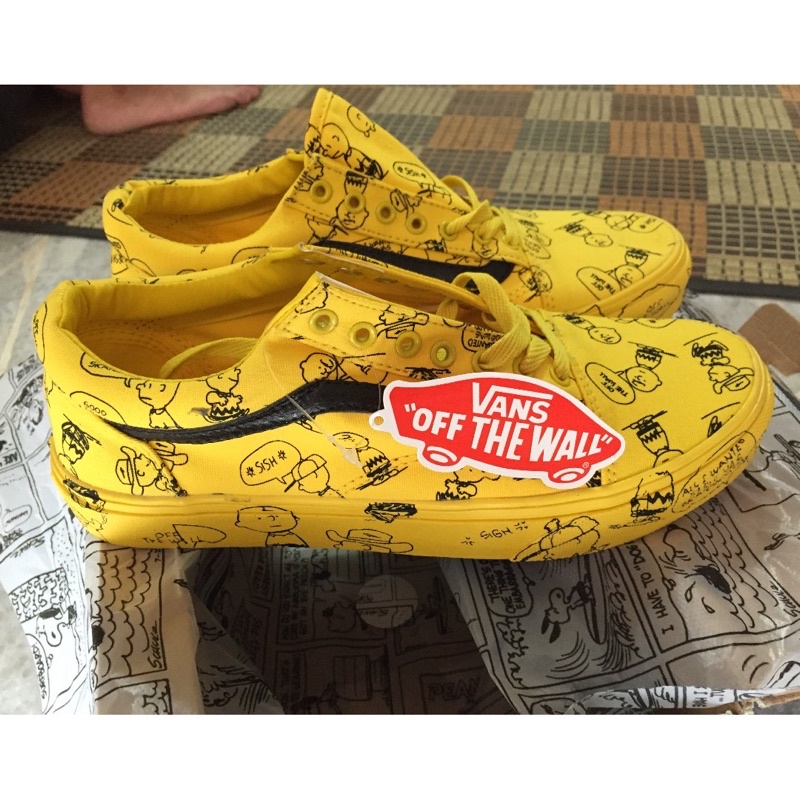 Giày Vans peanuts vàng sale 50%+freeship toàn quốc